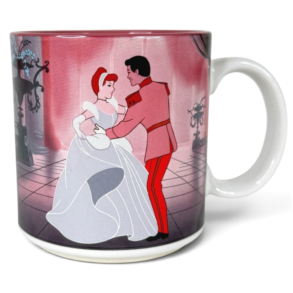 Classic Disney Cinderella Mug Ceramic Prince Charming Castle Made In Japan